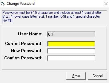 Password window